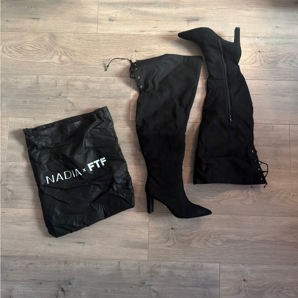 Fashion to Figure Black Over the Knee Boots